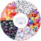 1400 Pieces 5 Color Acrylic Alphabet Cube Beads Letter Beads with 1 Roll 10M Crystal String Cord for Jewelry Making(6mm)